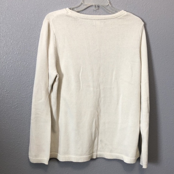 Croft & Barrow snowflake sweater Women's XL crew neck ski winter top shirt EUC - Picture 8 of 10